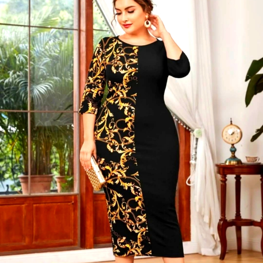 COPY - KHLASSY Gold Split Dress